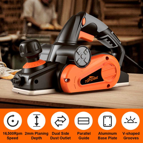 710W 110/220V 16500rpm Electric Planer 82 mm Planing Width Multifunctional Wood Planer Carpenter Wood Cutting Power 