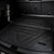 For Tesla Model Y Mats Plain TPE Trunk Frunk Cargo Lower Compartment Tray Liners Boot Mats 