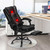 Adjustable Leather Executive Massage Office Chair Reclining High Back Chair with Footrest