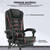 Adjustable Leather Executive Massage Office Chair Reclining High Back Chair with Footrest