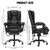 Adjustable Leather Executive Massage Office Chair Reclining High Back Chair with Footrest