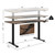 Costway 55" Electric Standing Desk Height Adjustable Home Office Table w/ Hook Rustic