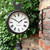 Classical Outdoor Wrought Iron Garden Clock Double-Sided Creative Fashion Wall Metal Wall Clock 