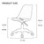 Modern Home Office Desk Chairs, Adjustable 360 °Swivel Chair Engineering Plastic Armless Swivel Computer Chair With Wheels