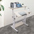 Mobile Stand Up Desk Adjustable Laptop Desk With Wheels Home Office Computer Table-White