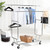 Collapsible Garment Rack, Metal, Silver clothes hanger  clothes rack