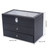 Black Leather 12 Watch and 12 Eyeglasses & Sunglasses Box with Jewelry Display Drawer Metal Buckle Case Organizer