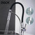 DQOK Silica Gel Nose Any Direction Rotating Kitchen Faucet Cold and Hot Black Blue Water Mixer Pink Single Handle Kitchen Tap