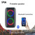 Dual 3'' Caixa De Som Bluetooth Portable Wireless Outdoor Boombox Bass Column Big Home Party Speaker With Support FM Radio LED Lights