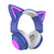 YUNSHINES Bluetooth5.0 Headphone Wireless Headset With HD Microphone Cat Ear Cute LED Light Flashing for Girl Gift