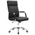 Mid-Back Office Desk Chair Executive Adjustable Swivel Task Chair PU Leather Conference Chair with Armrests,Black