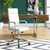 Mid-Back Office Desk Chair Executive Adjustable Swivel Task Chair PU Leather Conference Chair 