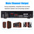 SUNBUCK AV555BT 4000W 5CH Home Theater Amplifier 12V bluetooth Home Power Amplifier Audio Stereo amplificador FM USB SD 3Mic