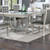 Dining Table Rectangle Table w Leaf Silver Hue Glass Top 1pc Dining Table Dining Room Furniture