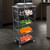 4 Tier Rolling Utility Cart Mobile Storage Organizer fit Kitchen Bathroom Office Utility Cart Mesh Storage Basket Rolling Cart