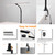24W LED Desk Lamp Double Head Architect Desk Lamp with Clamp Remote Control Tall Task Table Lamp Dimmable Office Monitor Lights