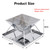 Stainless Steel Portable Camping Fire Pit Foldable Wood Burning Charcoal Grill  with Carrying Bag