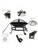 22 inch Round Fire Pit Outdoor Steel Fire Bowl Wood Burning BBQ Grill Patio Backyard Camping