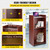 VEVOR Wood Podium 2 x 4 FT Lecterns w/ 4 Rolling Wheels Baffle Plate & Shelf Easy Assembly Walnut for Church Office 