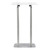 Clear Acrylic Podium Silver Iron Body and Base 46.46 Inch Height Floor Standing Lectern Pulpit Desk