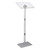 Acrylic Podium Stand Angle Adjustable Modern Lecterns & Pulpits for Classroom Concert Church Speech Easy Assembly Metal Base Cle