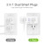 Gosund WP2 Surge Protector Mini Wi-Fi Double Plugs Side by Side With 10A Dual Smart Sockets for Alexa Google Home 