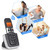 Expandable Cordless Phone System with 3 Lines Display Support 5 Handsets Connection Call Block Hands-free Calls Intercom