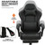 MoNiBloom Gaming Chair with Footrest High Back Video Game Chair with Headrest & Lumbar Support Height Adjustable Leather Swivel