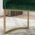 2023 New Modern Tufted Glam Accent Chair with Velvet Cushions and U-Shaped Base, Emerald and Gold Finish, 26"D X 26"W X 34"H