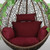 [No Swing] Beach Lounge Chair Swing Cushion Egg Hammock Basket Backrest Pillow Patio Courtyard Garden Office