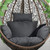 [No Swing] Beach Lounge Chair Swing Cushion Egg Hammock Basket Backrest Pillow Patio Courtyard Garden Office