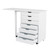 //Foldable PVC Wooden File Cabinet 106x34x76CM 7-D////rawers MDF White