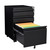 3-Drawer Mobile File Cabinet with Lock, Office Storage Filing Cabinet