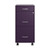 18" Deep 3 Drawer Mobile Metal Letter Width Vertical File Cabinet with Pencil Drawer, Midnight Purple