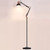 FIRVRE Black Retro Metal Swing Arm Floor Lamp Adjustable Desk Lamp Industrial Design E27 Hanging Architect Reading Light 