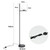 Modern Frosted Glass Globe LED Floor Lamp Pole Standing Lamp for Bedroom Living Room Energy Saving Luminaire Black/Gold