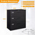 Lateral File Cabinet with Lock, 3 Drawer Metal Filing Cabinet, Lateral Filing Cabinet with Lock for Home Office