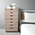 MDF with  Seven-Drawing Wooden Filing Cabinet Grey Oak Color File cabinets