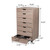 MDF with  Seven-Drawing Wooden Filing Cabinet Grey Oak Color File cabinets