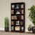 Tall 5 Shelf Bookcase Large Open Bookshelf in Espresso Oak Sturdy Display Cabinet for Library Living Room and Home Office Book