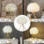 LED Feather Table Lamp 3 Colors Tripod Desk Lamp USB Bedside Night Light Metal Table Lights For Living Room 