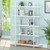 Metal and Wood Storage Book Shelves for Bedroom Living Room Office, Modern Large White Bookcases and Bookshelves 5 Shelf,