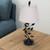 French Romantic Flower Desktop Decorative Light Home Living Room Bedside Table Black Leaf Table Lamps with USB