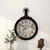 DecMode Vintage Wood Brown Pocket Watch Inspired Wall Clock, 28"W x 39"H
