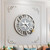 LUVODI Round Wall Clock Mirror Decorative Silver Glass Mirrors with Roman Numerals Crush Diamond Clocks Battery Operated