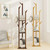 Bamboo Dustproof Coat Rack Floor , Bedroom Hanger for Pants, Simple Modern Multifunctional Solid Wood Rack for Clothes