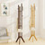 Bamboo Dustproof Coat Rack Floor , Bedroom Hanger for Pants, Simple Modern Multifunctional Solid Wood Rack for Clothes