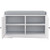 White Shoe Rack Bench With 2 Doors & Padded Seat Cushion in Grey Cabinet Shoe Entryway Bench With Shoe Organize