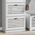 White Shoe Cabinet With 3 Flip Drawers Freestanding Shoe Rack Organizer With Hooks For Living Room 