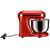 Frigidaire Electric Stand Mixer, 6.2 Quart / 6L, 8 Speeds with Whisk, Dough Hook, Flat Beater Attachments, Splash Guard (RED)
